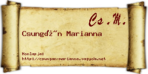 Csungán Marianna névjegykártya