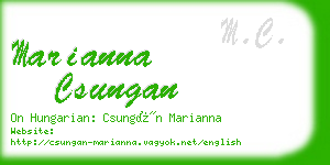 marianna csungan business card